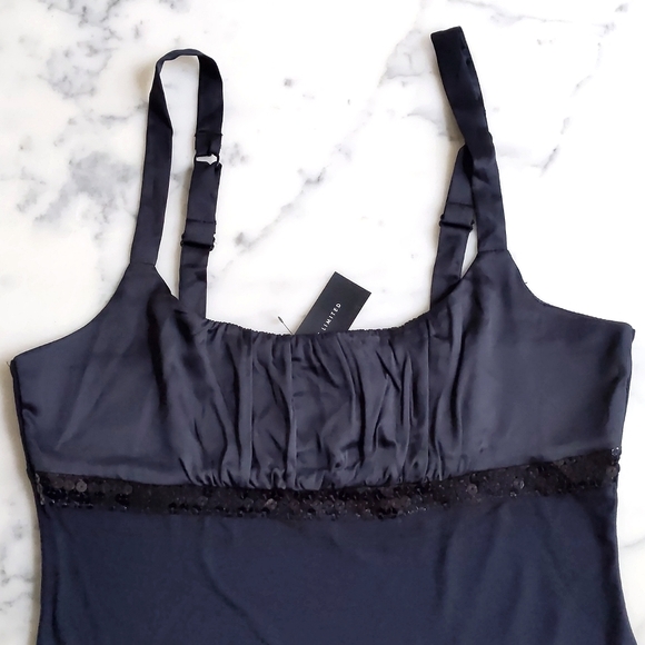 NWT. The Limited Rayon Spandex with Satin Trim and Sparkle Decor Cami. - Picture 4 of 7